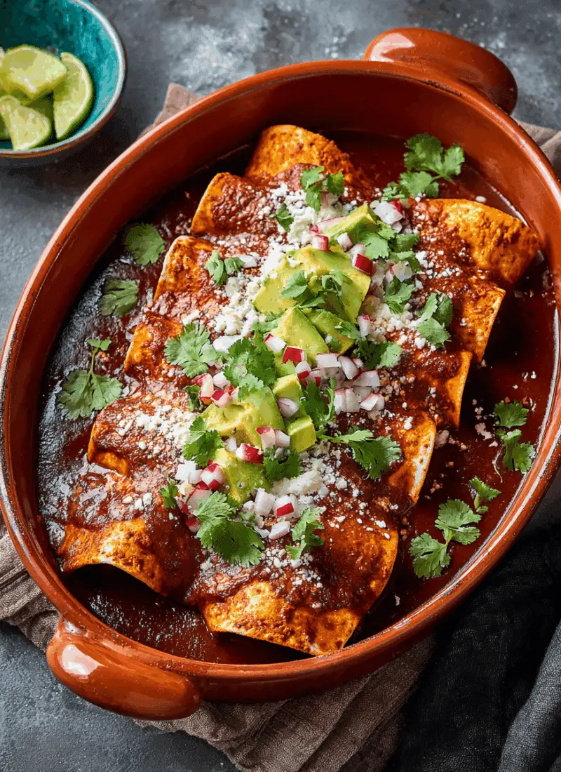 Mole Enchiladas – Saucy, Festive Mexican Independence Day Food