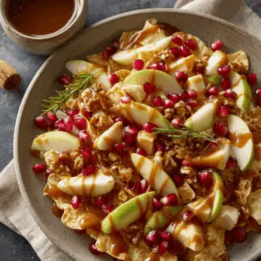 Caramel Apple Nachos – Sweet & Viral Back-to-School Snack