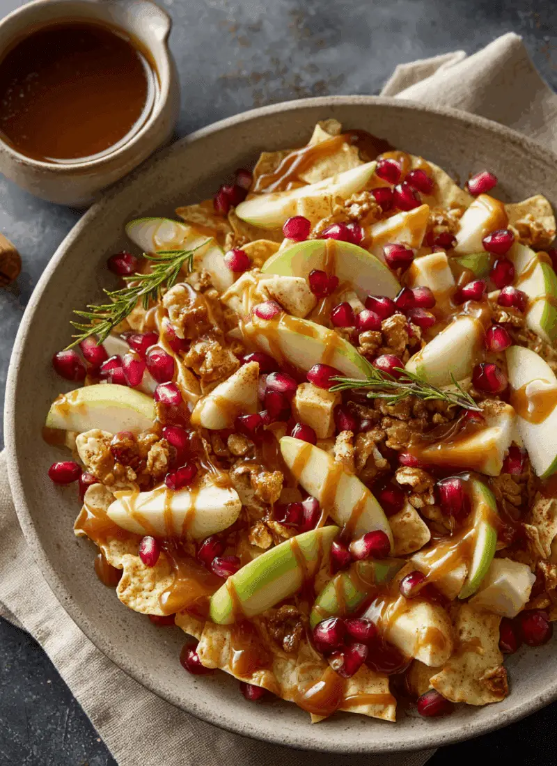 Caramel Apple Nachos – Sweet & Viral Back-to-School Snack
