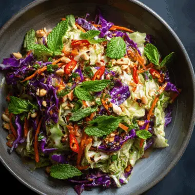 Labor Day Charred Cabbage with Thai Dressing – Bold, Tangy & Charred