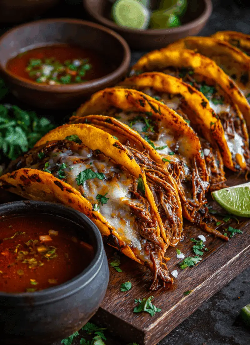 Birria Tacos – Juicy Slow‑Cooked Meat Mexican Independence Day Food