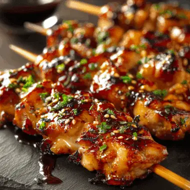 Honey Garlic Chicken Skewers – Sticky, Smoky & Perfect Fall BBQ