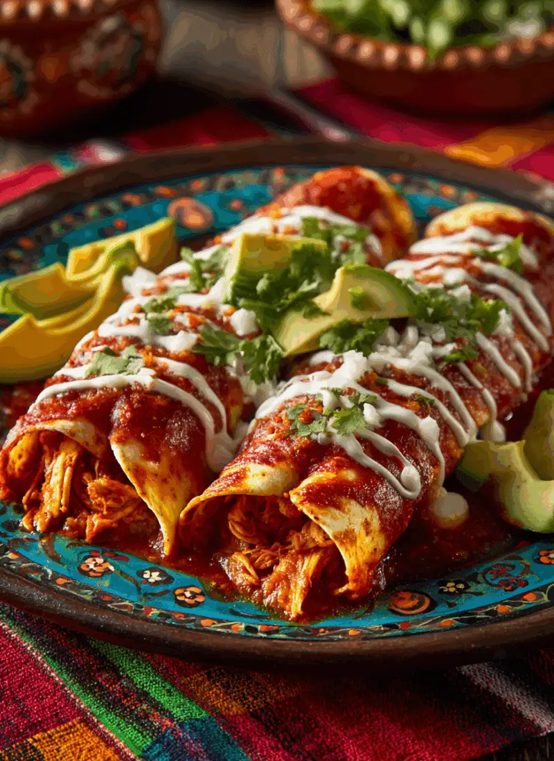 Enchiladas Rojas o Verdes – Saucy Tortilla Rolls