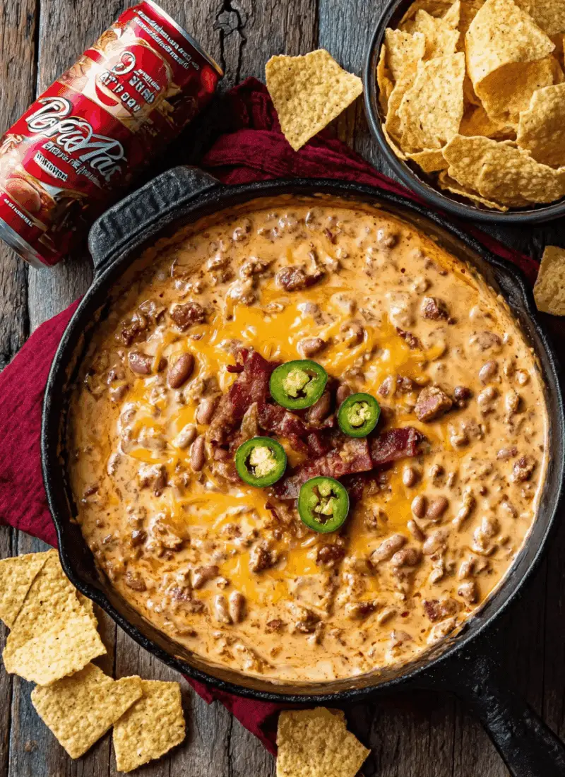 Football Food BBQ Cowboy Queso – Bold, Creamy, Tailgate Essential