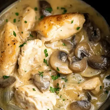 Creamy Chicken Marsala (Crock Pot or Slow Cooker)