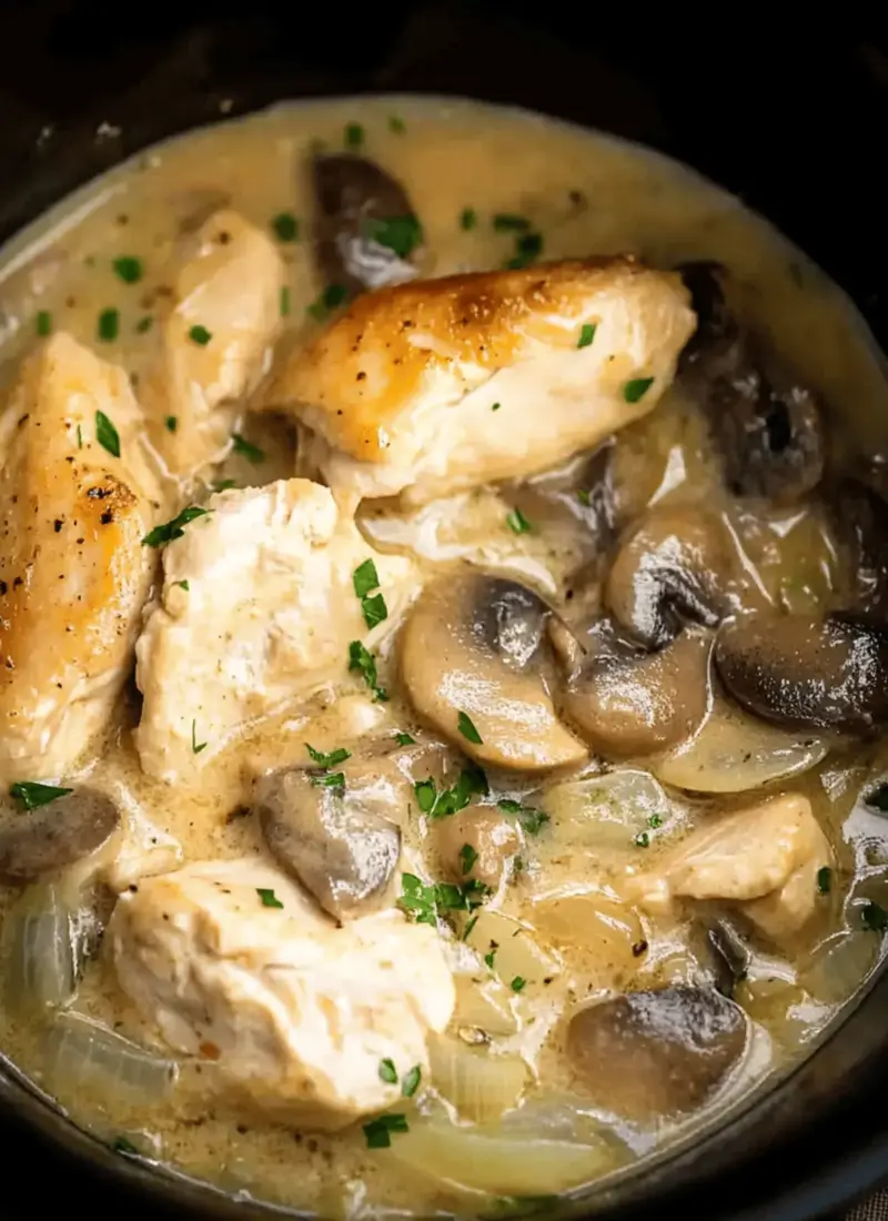Creamy Chicken Marsala (Crock Pot or Slow Cooker)