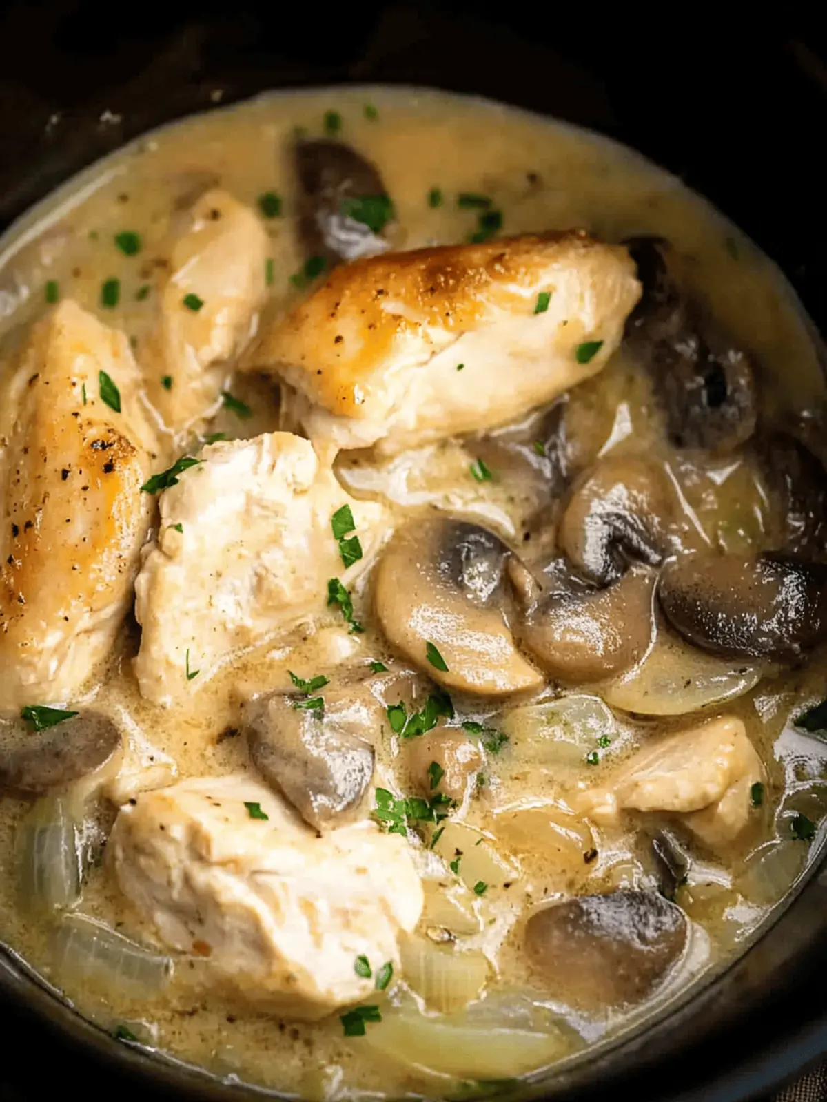 Creamy Chicken Marsala (Crock Pot or Slow Cooker)