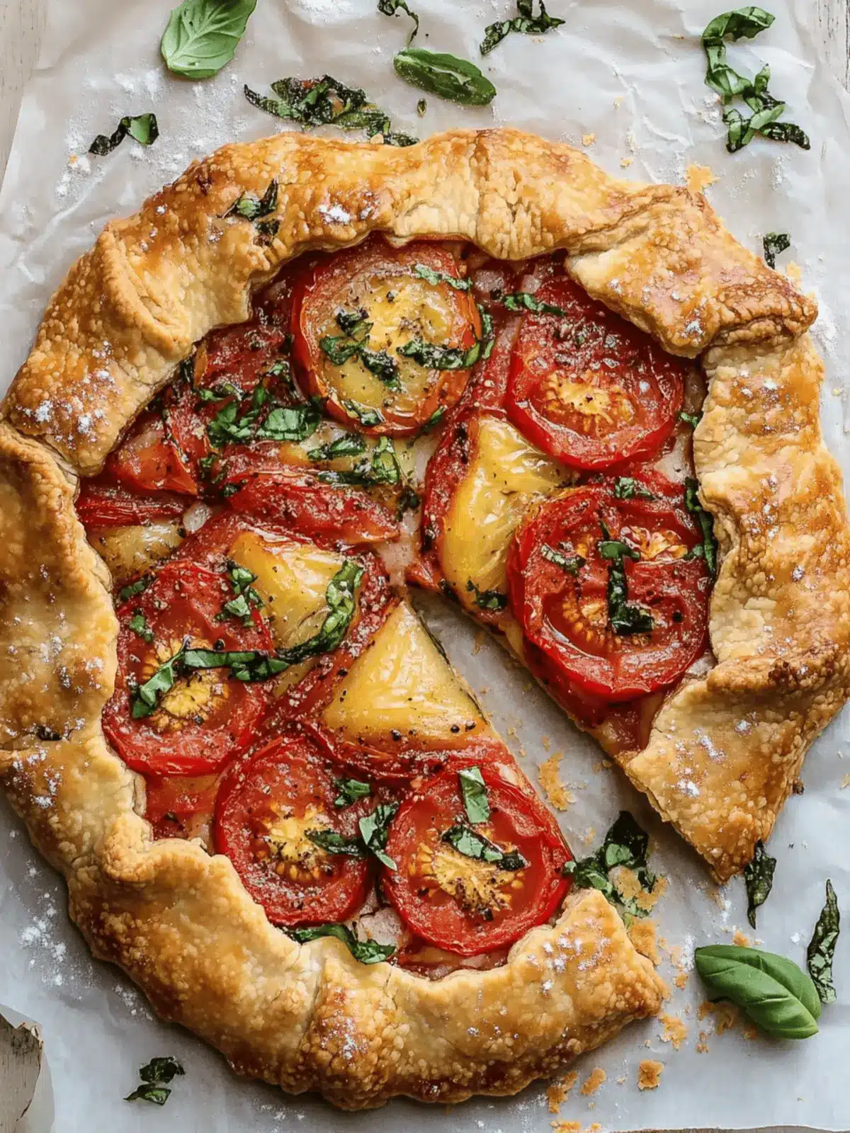 Irresistible Tomato Pie Galette with Cheesy Goodness