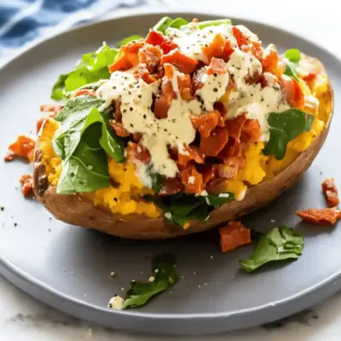 Breakfast Stuffed Sweet Potato