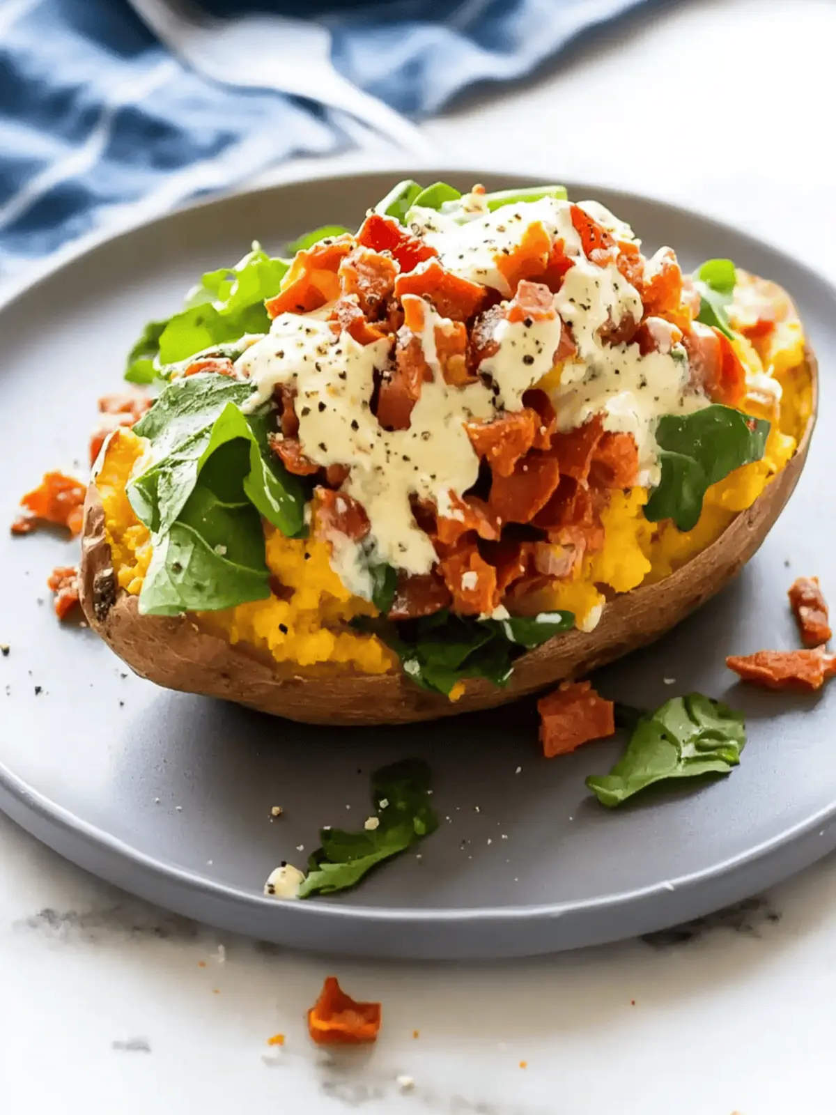 Breakfast Stuffed Sweet Potato
