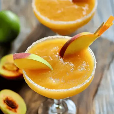 Frozen Peach Margaritas