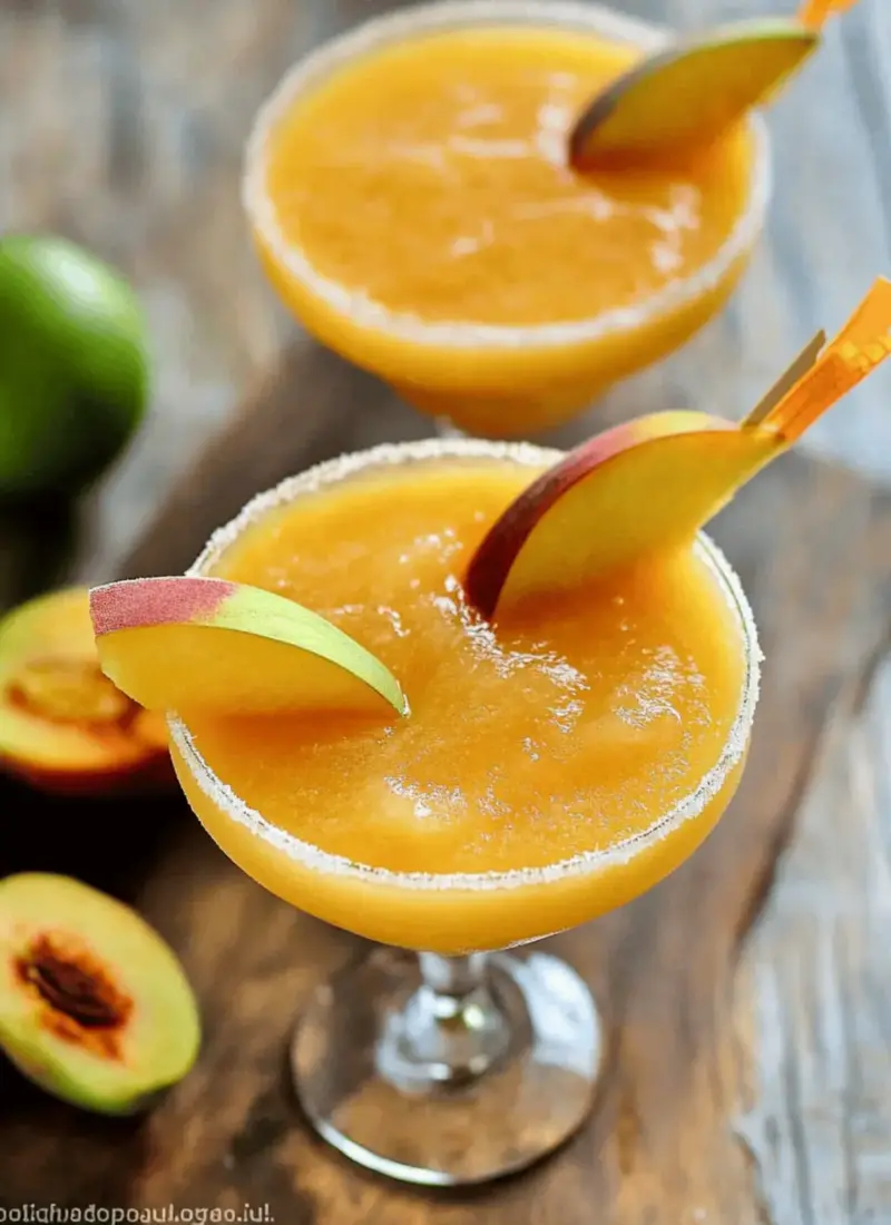 Frozen Peach Margaritas