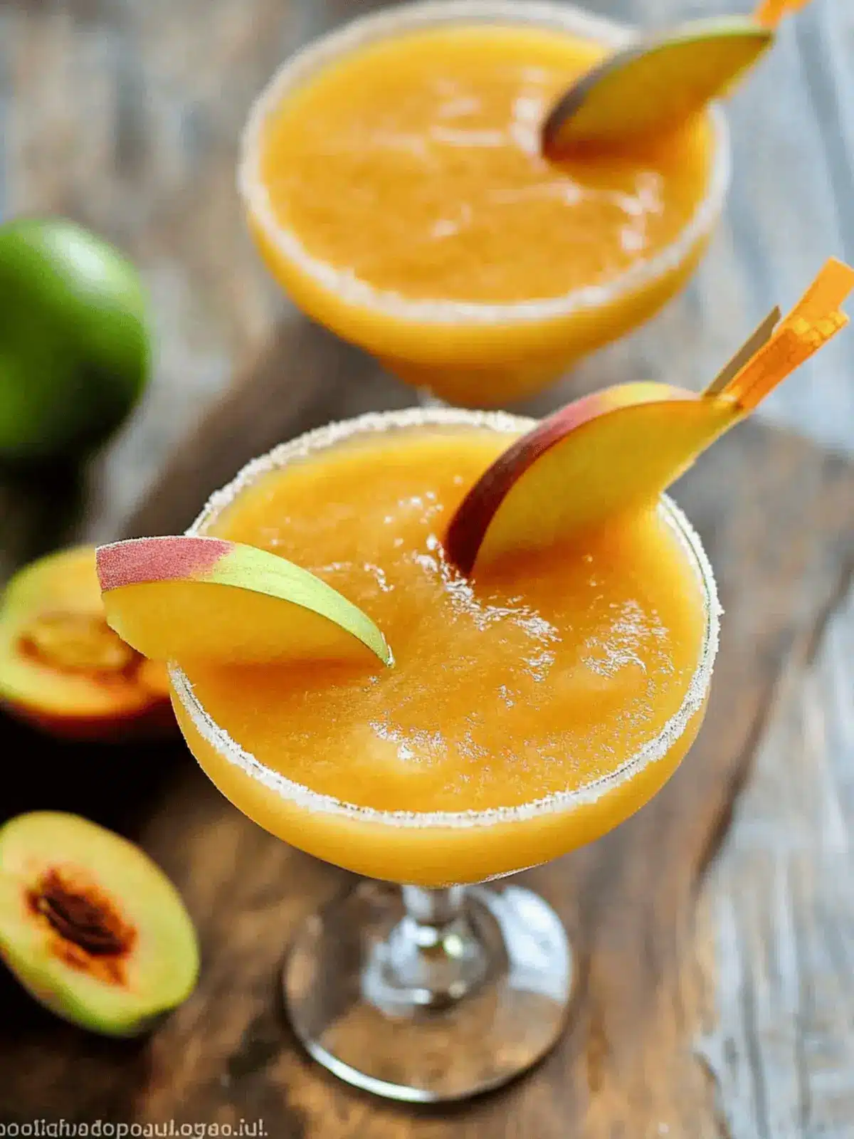 Frozen Peach Margaritas