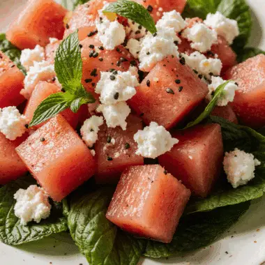 Watermelon Feta Salad – Refreshing, Sweet & Salty