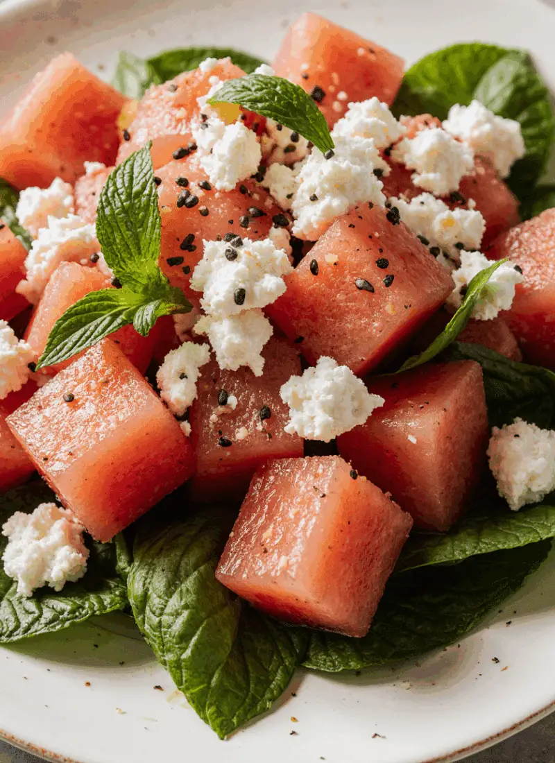 Watermelon Feta Salad – Refreshing, Sweet & Salty