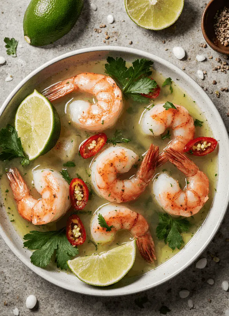 Aguachile Shrimp with Lime – Zesty, Fresh & Bright Mexican Independence Day Food