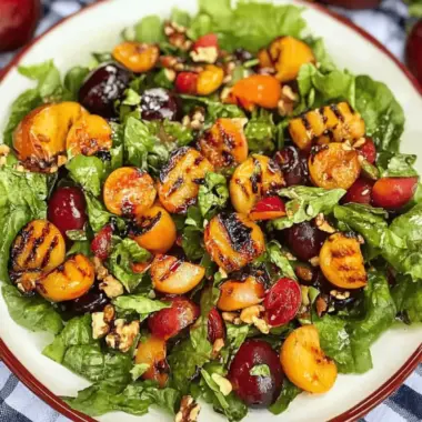 Grilled Plum Salad-A Kiss Of Fire Makes Fruit Sing!