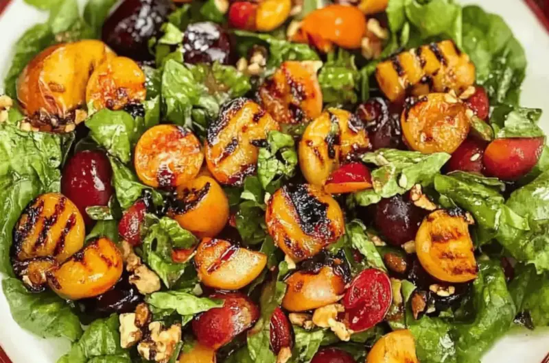 Grilled Plum Salad-A Kiss Of Fire Makes Fruit Sing!