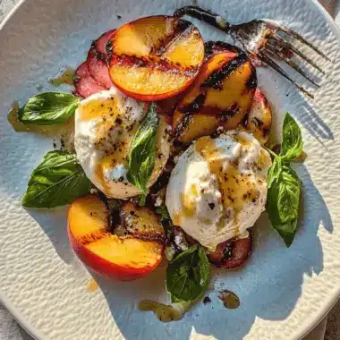 Grilled Peach & Burrata Salad