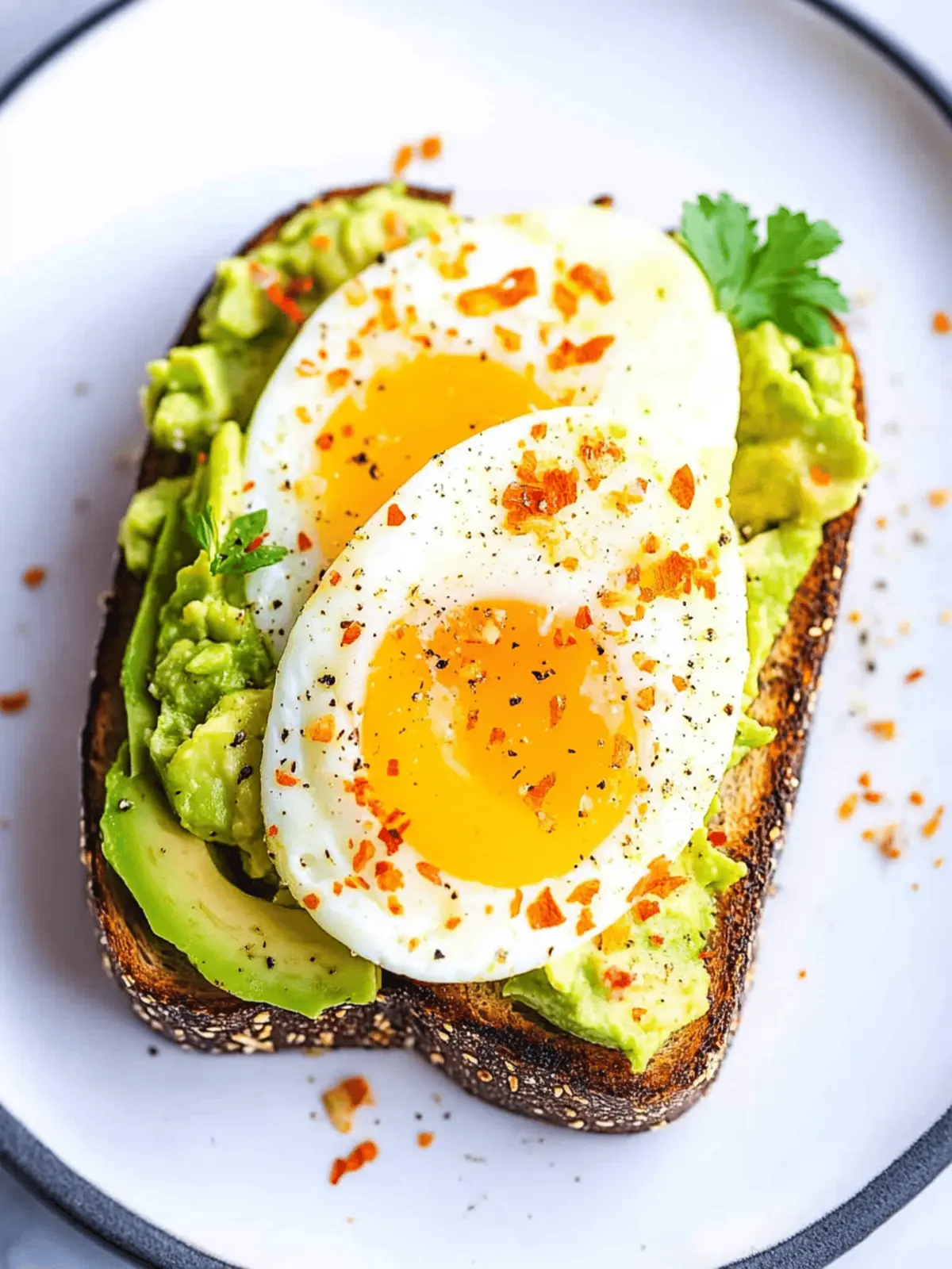 Simple Avocado Toast with Egg