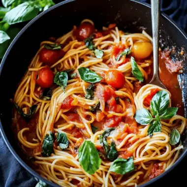 Healthy Spaghetti with Fresh Tomato Sauce