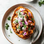BBQ Chicken Stuffed Sweet Potatoes