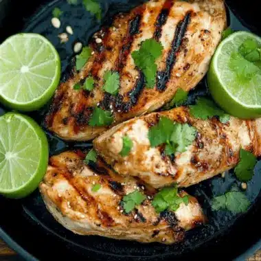 Grilled Sesame Lime Chicken Breasts