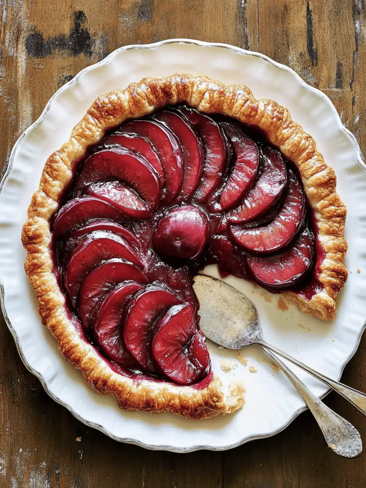 Delicious Plum Puff Pastry Tart with Cardamom