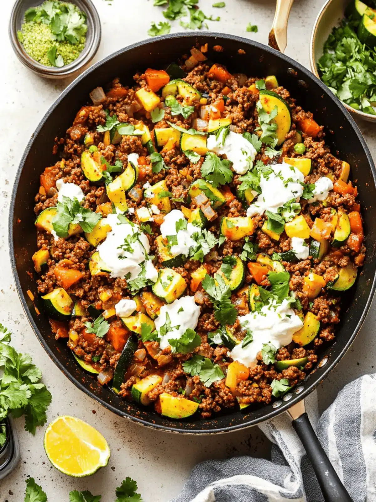 Hearty Ground Beef and Zucchini Skillet in Under 30 Minutes