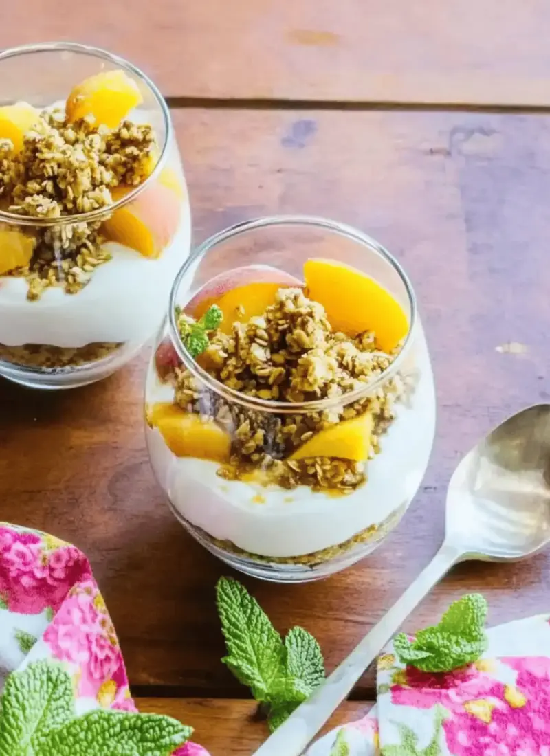 Creamy Peach Yogurt Parfait