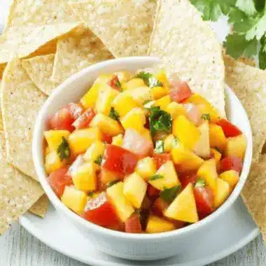 Mango Salsa and Baked Corn Tortilla Chips