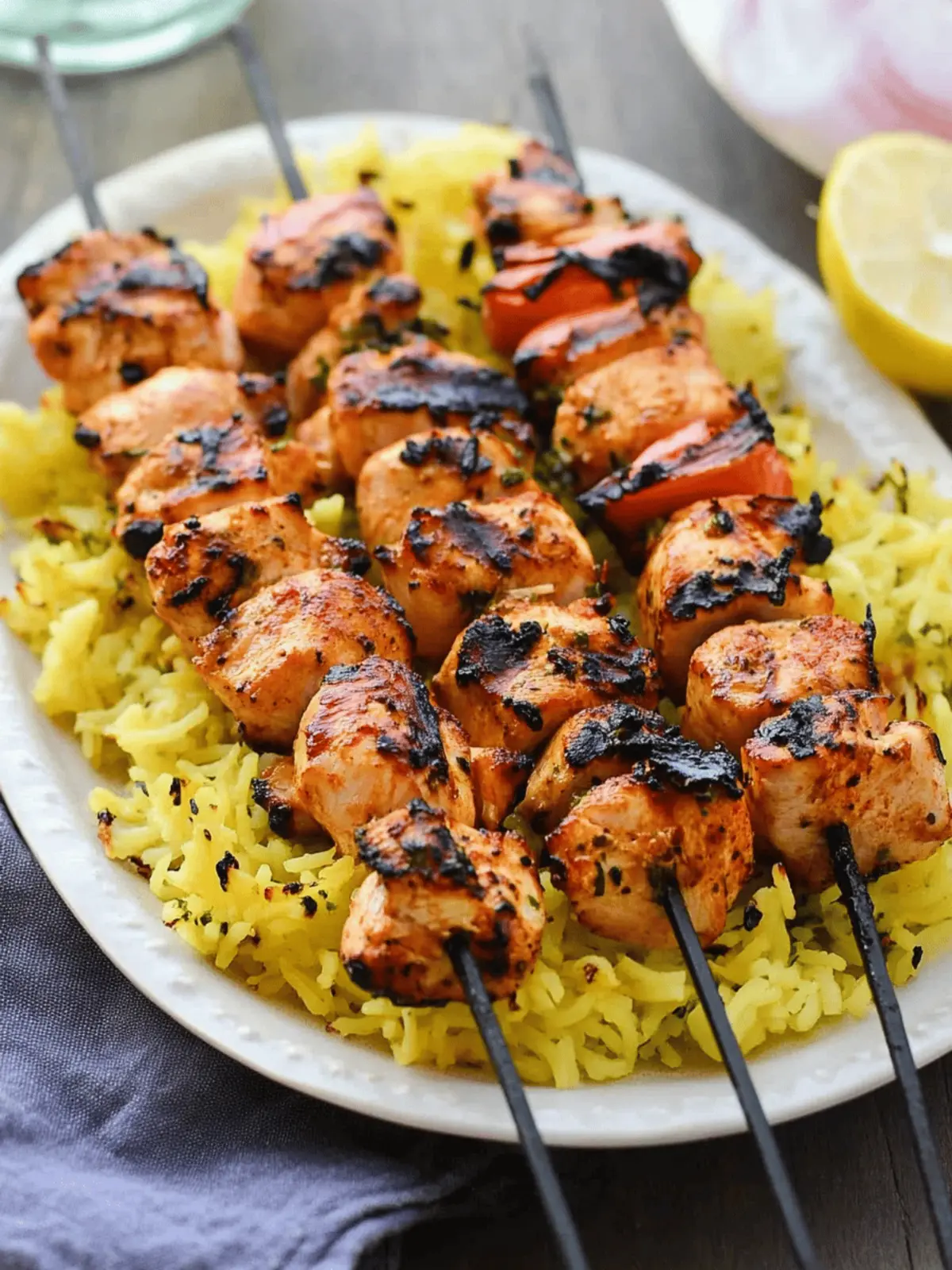 Middle Eastern-Style Grilled Chicken Kabobs