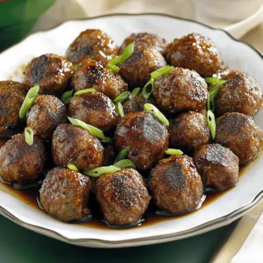 Scallion Meatballs With Soy-Ginger Glaze