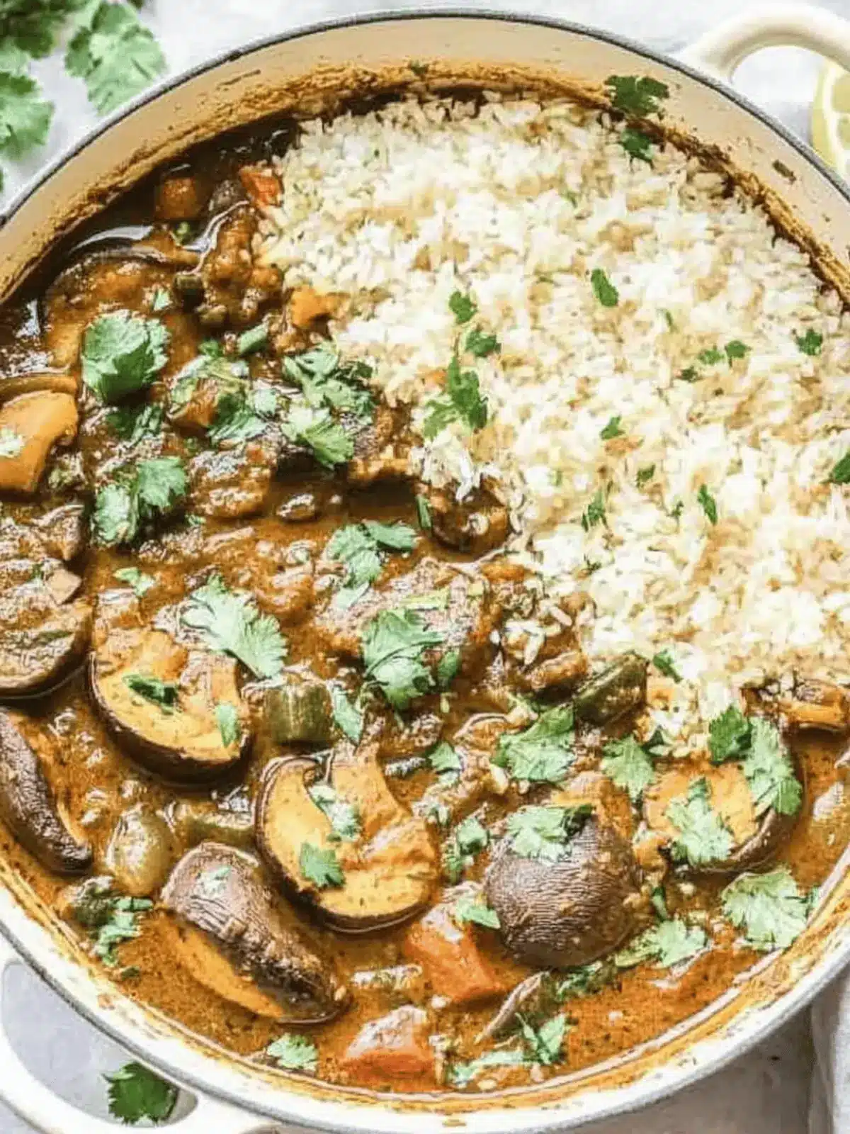 Vegan Portobello Mushroom Curry