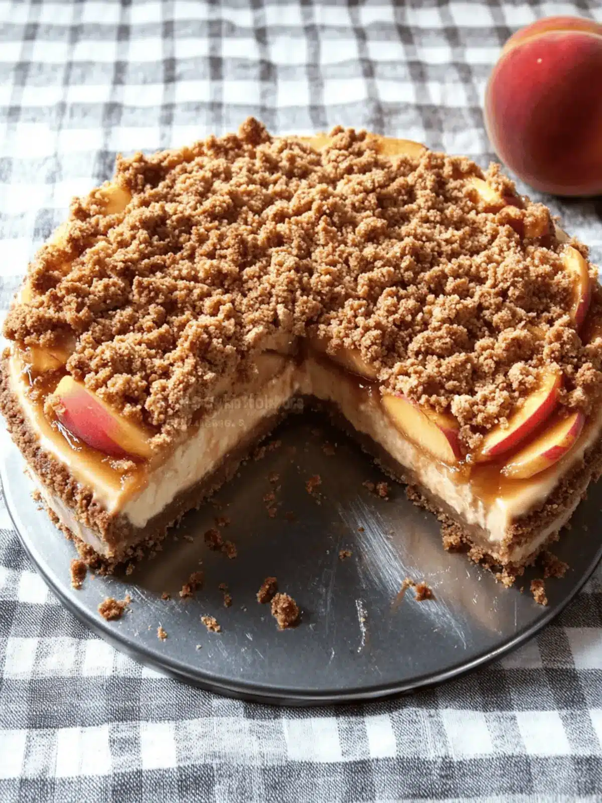 Peach Cobbler Cheesecake