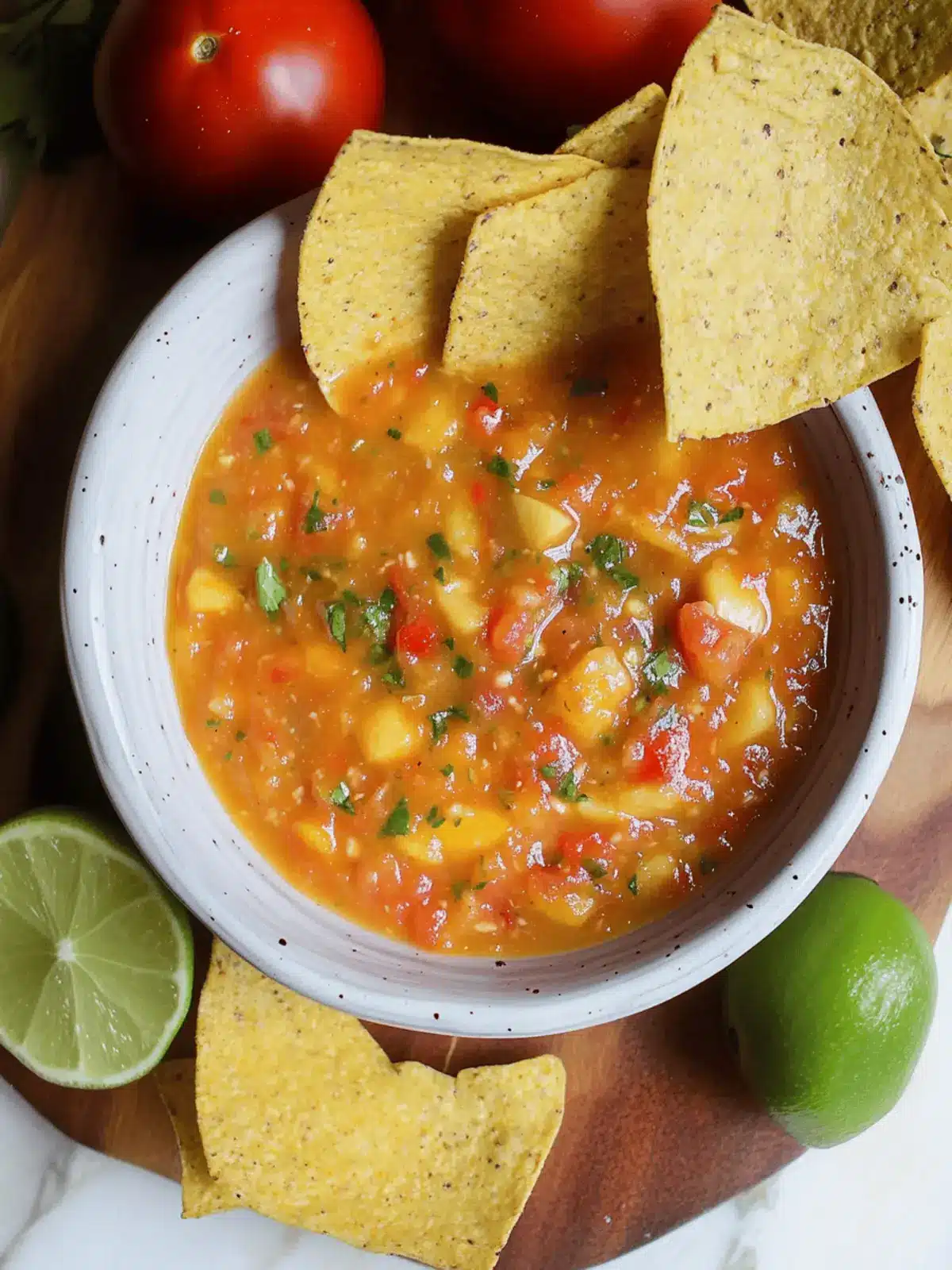 Roasted Peach Tomato Salsa