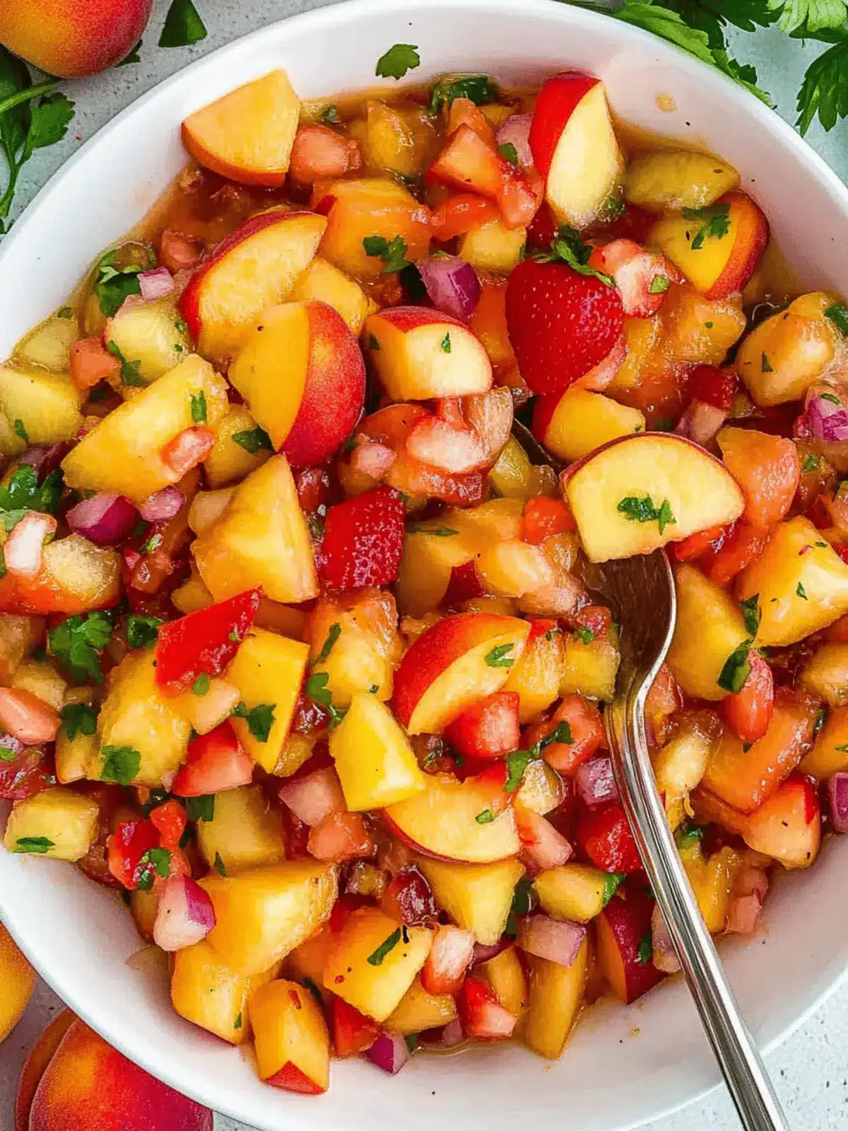 Peach Strawberry Salsa