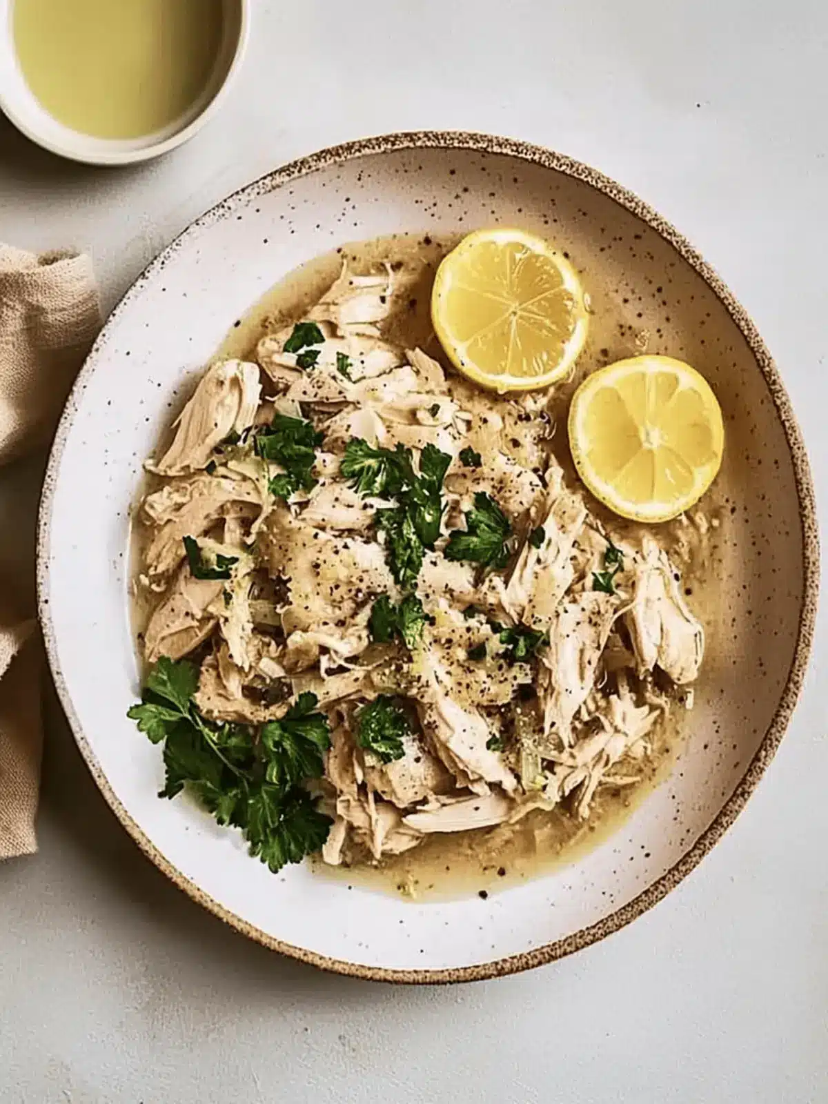 Slow Cooker Lemon Garlic Chicken