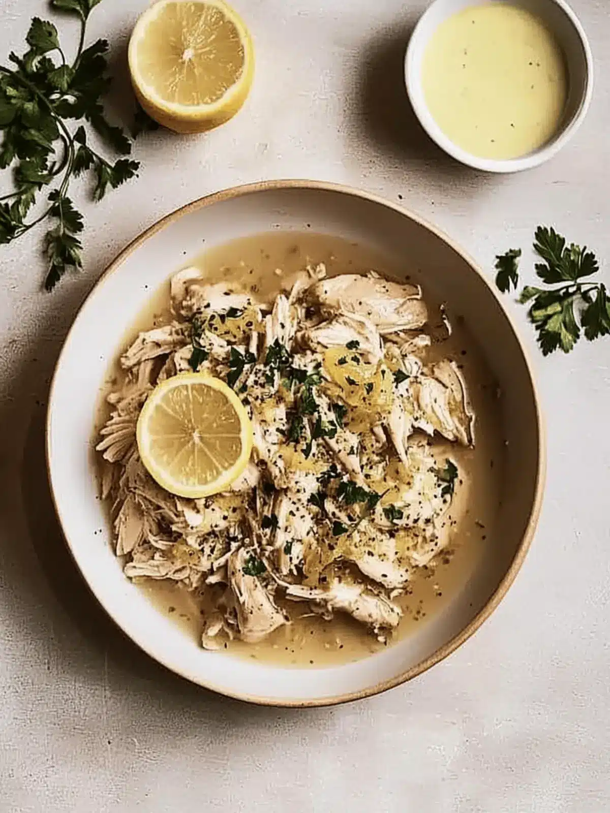 Slow Cooker Lemon Garlic Chicken
