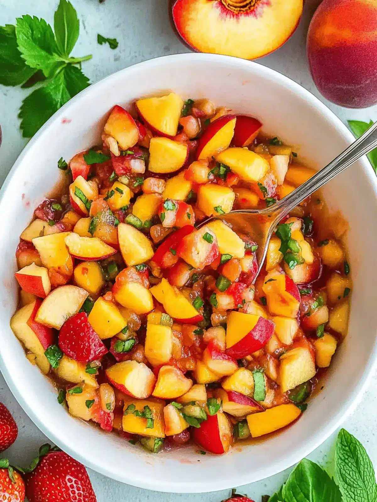 Peach Strawberry Salsa