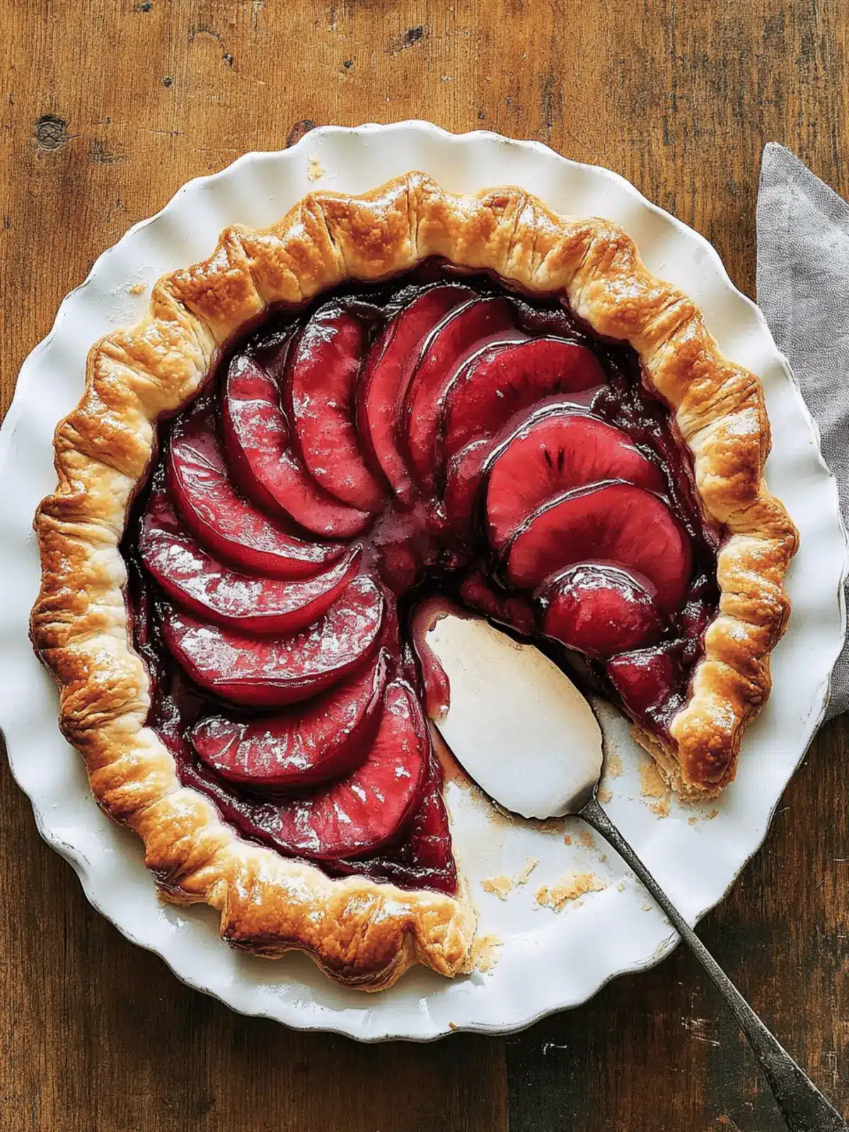 Delicious Plum Puff Pastry Tart with Cardamom