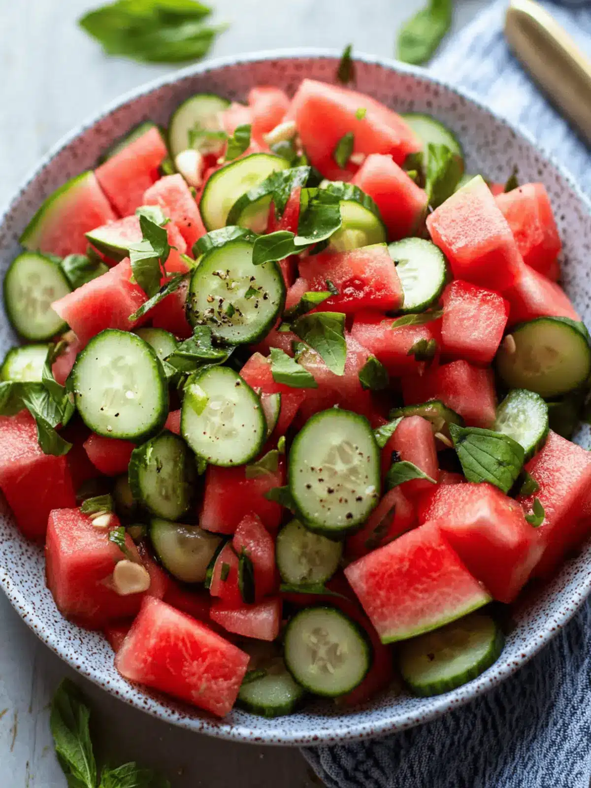 Refresh Your Summer with Simple Watermelon and Cucumber Hydration Salad