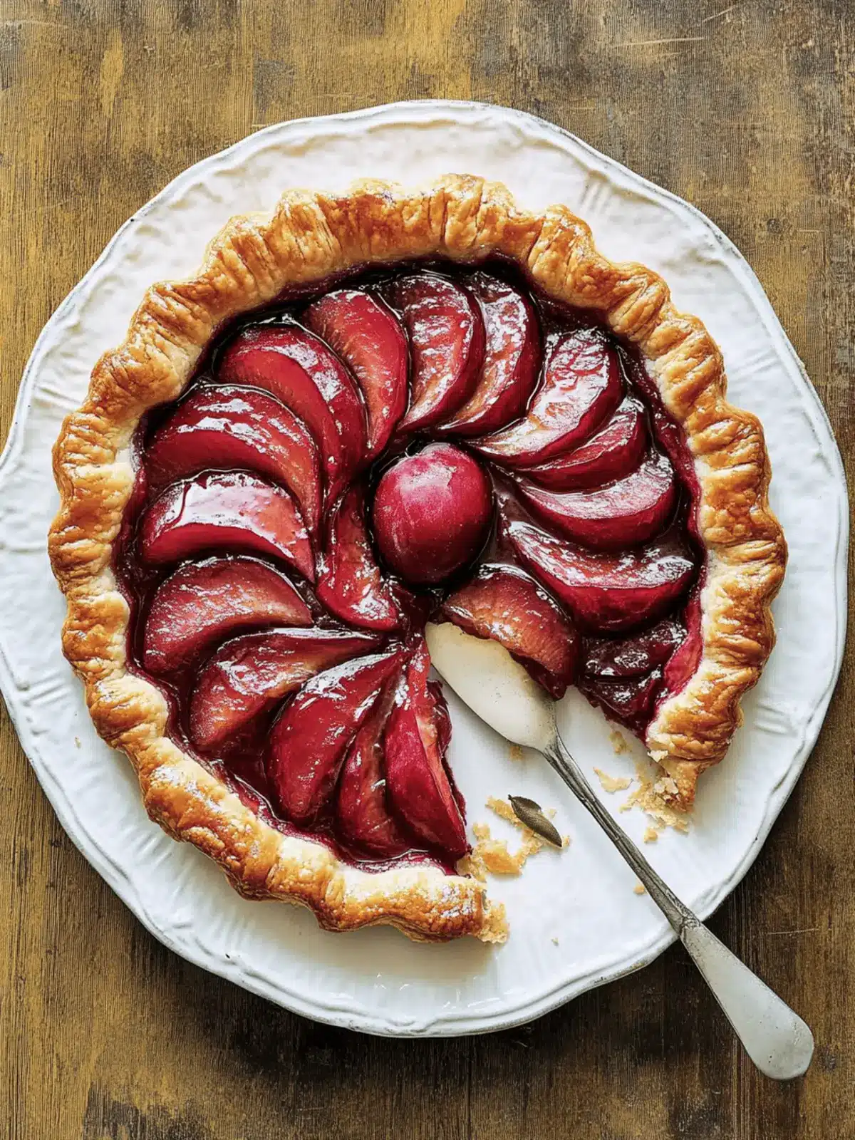 Delicious Plum Puff Pastry Tart with Cardamom