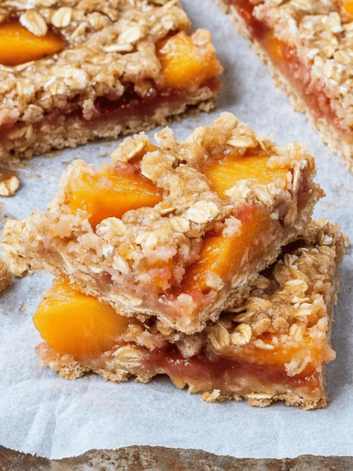 Peach Oatmeal Bars that Will Brighten Your Day Instantly