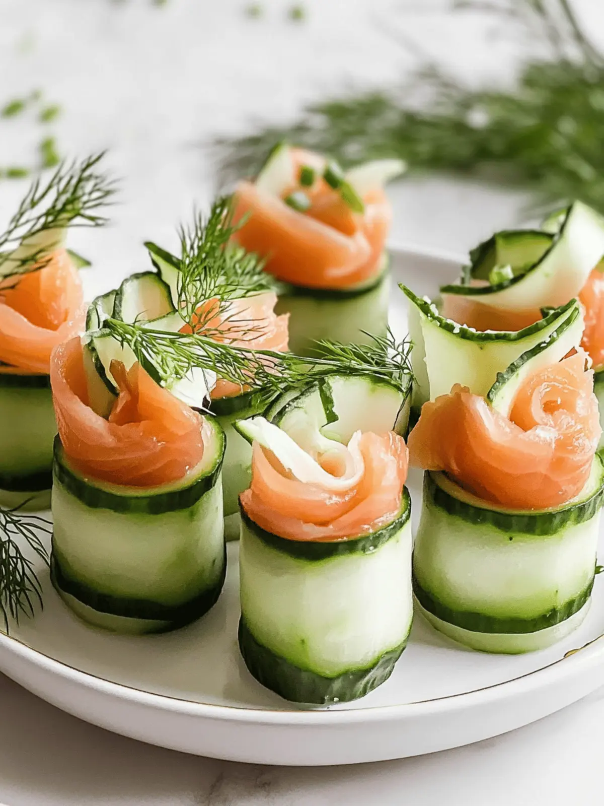 Smoked Salmon Cucumber Rolls