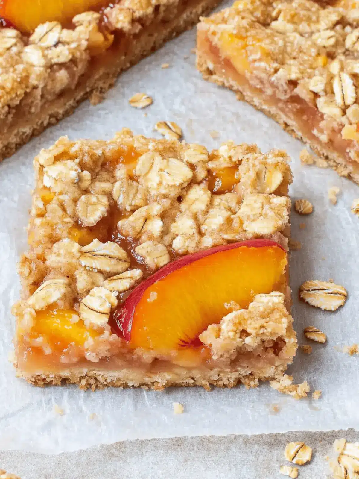 Peach Oatmeal Bars that Will Brighten Your Day Instantly