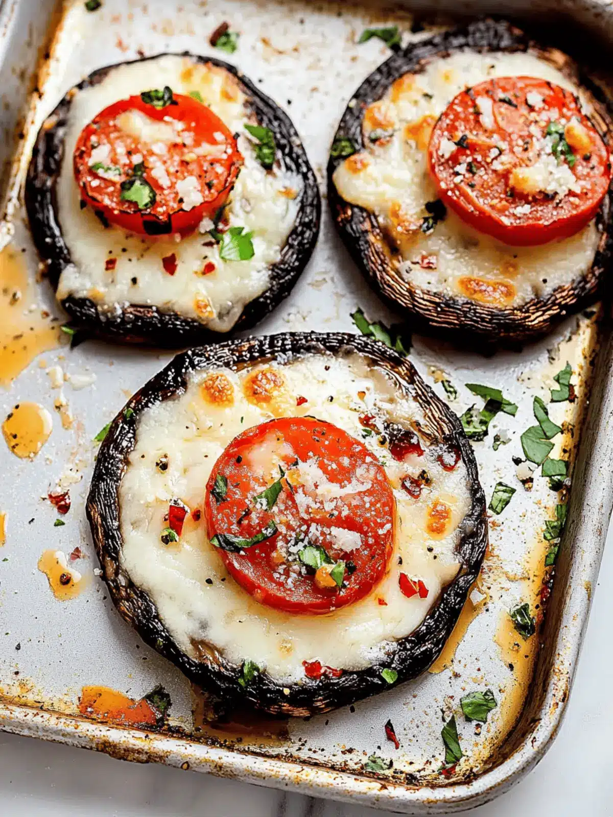 Portobello Mushroom Pizzas