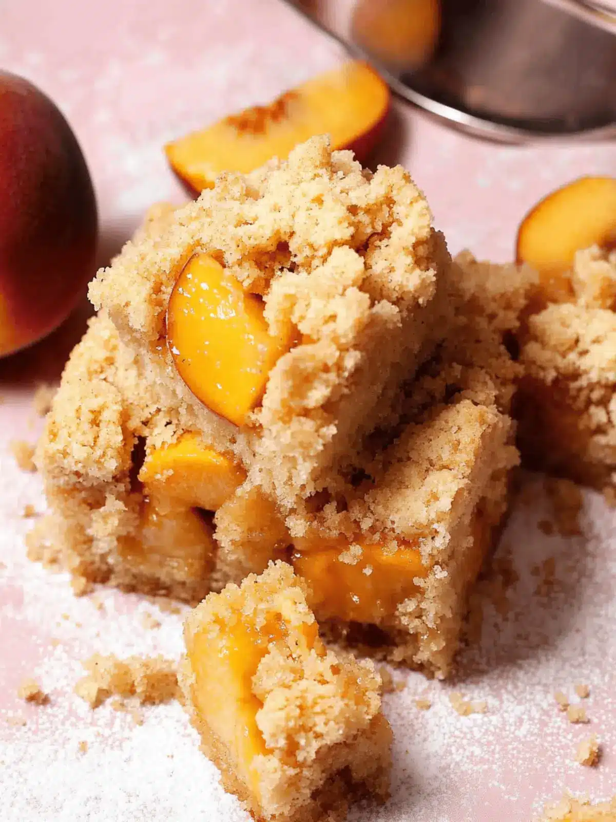Brown Butter Peach Crumb Cake
