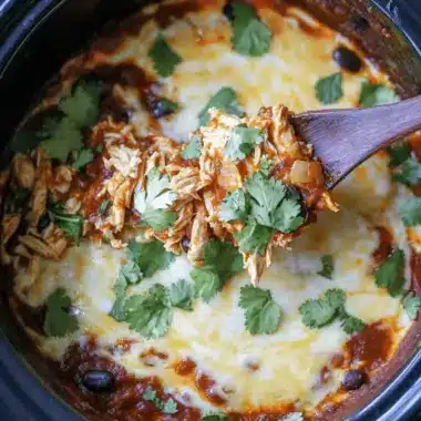 Easy slow cooker chicken enchiladas recipe