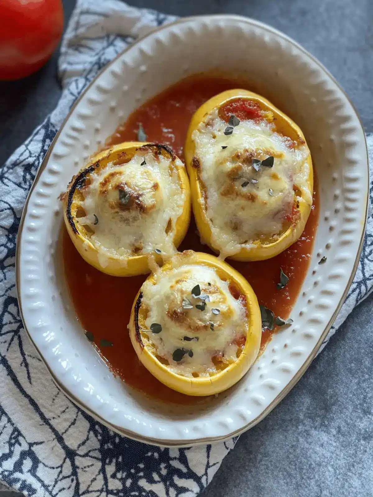 Baked Pattypan Squash – Stuffed Patisson